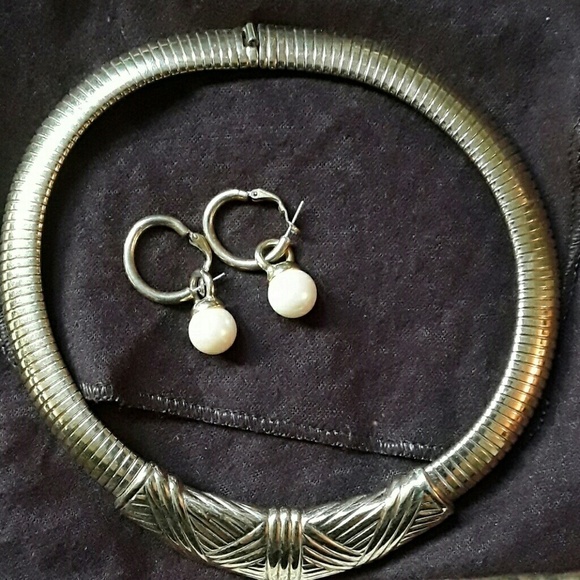 Gold Plated Necklace And Earring Set - Picture 1 of 2
